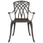 Preview: 7-teiliges Garten-Esszimmer-Set aus Bronze-Guss-Aluminium