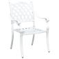 Preview: 5-teiliges Garten-Esszimmer-Set aus weißem Guss-Aluminium