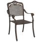 Preview: 5-teiliges Garten-Esszimmer-Set aus bronzefarbenem Gusseisen