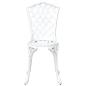 Preview: 5-teiliges Garten-Esszimmer-Set aus weißem Gusseisen