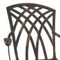 Preview: 3-teiliges Garten-Bistro-Set aus bronzefarbenem Gussaluminium