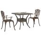 Preview: 3-teiliges Garten-Bistro-Set aus bronzefarbenem Gussaluminium