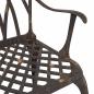 Preview: 3-teiliges Garten-Bistro-Set aus bronzefarbenem Gussaluminium