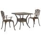 Preview: 3-teiliges Garten-Bistro-Set aus bronzefarbenem Gussaluminium
