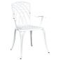 Preview: 3-teiliges Gartenbistro-Set aus weißem Gussaluminium