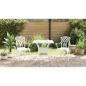 Preview: 3-teiliges Gartenbistro-Set aus weißem Gussaluminium