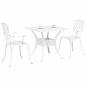 Preview: 3-teiliges Gartenbistro-Set aus weißem Gussaluminium