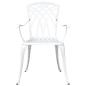 Preview: 3-teiliges Gartenbistro-Set aus weißem Gussaluminium