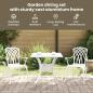 Preview: 3-teiliges Gartenbistro-Set aus weißem Gussaluminium