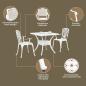 Preview: 3-teiliges Gartenbistro-Set aus weißem Gussaluminium