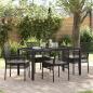 Preview: ARDEBO.de - 5-teiliges Gartenset mit Kissen Schwarz Poly-Rattan