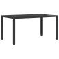 Preview: 7-teiliges Garten Essset mit Kissen Schwarz Poly Rattan