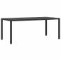 Preview: 7-teiliges Garten-Dining-Set mit Kissen Schwarz Poly Rattan