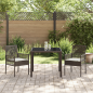 Preview: 3-teiliges Garten-Esszimmer-Set mit Kissen Braun Poly Rattan