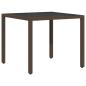 Preview: 3-teiliges Garten-Esszimmer-Set mit Kissen Braun Poly Rattan