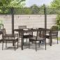Preview: 5-teiliges Garten-Ess-Set mit Kissen Braun Poly Rattan
