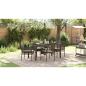Preview: 5-teiliges Garten-Ess-Set mit Kissen Braun Poly Rattan