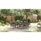 Preview: 7-teiliges Garten-Dining-Set mit Kissen in Braunem Poly-Rattan