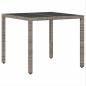 Preview: 3-teiliges Garten-Dining-Set mit Kissen Grau Poly-Rattan