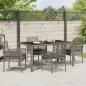 Preview: 5-teiliges Gartenset mit Kissen Grau Poly Rattan