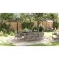 Preview: 9-teiliges Gartentischset mit Kissen Grau Poly Rattan