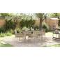 Preview: 5-teilige Garten-Essgruppe mit Kissen Beige Poly Rattan