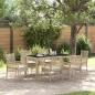 Preview: 7-teiliges Garten-Esszimmer-Set mit Kissen Beige Poly Rattan