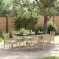 Preview: ARDEBO.de - 7-teiliges Garten-Esszimmer-Set mit Kissen Beige Poly-Rattan