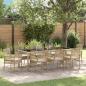 Preview: ARDEBO.de - 9-teiliges Garten-Esszimmer-Set mit Kissen Beige Poly-Rattan