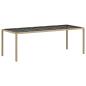 Preview: 9-teiliges Garten-Esszimmer-Set mit Kissen Beige Poly-Rattan