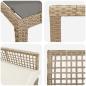 Preview: 9-teiliges Garten-Esszimmer-Set mit Kissen Beige Poly-Rattan