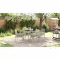 Preview: 5-teiliges Garten-Esszimmer-Set mit Kissen in Hellgrau aus Poly-Rattan