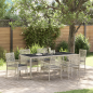 Preview: Garten Essgruppe 7 pcs Hellgrau Poly-Rattan