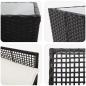 Preview: 3-teiliges Garten-Bistroset mit Kissen Schwarz Poly Rattan