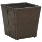 Preview: 3-teiliges Garten Bistro Set mit Kissen Braun Poly Rattan