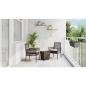 Preview: 3-teiliges Garten Bistro Set mit Kissen Braun Poly Rattan