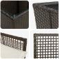 Preview: 3-teiliges Garten Bistro Set mit Kissen Braun Poly Rattan
