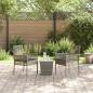 Preview: 3-teiliges Garten Bistro Set mit Kissen Grau Poly Rattan