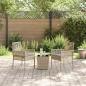 Preview: 3-teiliges Garten Bistro Set mit Kissen Beige Poly Rattan