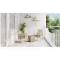 Preview: 3-teiliges Garten Bistro Set mit Kissen Beige Poly Rattan