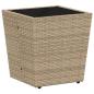 Preview: 3-teiliges Garten Bistro Set mit Kissen Beige Poly Rattan