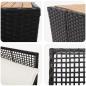 Preview: 3-teiliges Garten Bistro Set mit Kissen Schwarz Poly-Rattan