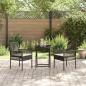 Preview: 3-teiliges Bistro-Set für den Garten mit Kissen aus braunem Poly-Rattan