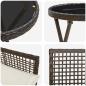 Preview: 3-teiliges Bistro-Set für den Garten mit Kissen aus braunem Poly-Rattan
