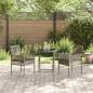 Preview: 3-teiliges Garten Bistro Set mit Kissen Grau Poly Rattan