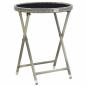 Preview: 3-teiliges Garten Bistro Set mit Kissen Grau Poly Rattan