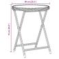 Preview: 3-teiliges Garten Bistro Set mit Kissen Grau Poly Rattan