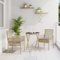 Preview: 3-teiliges Garten Bistro Set mit Kissen Beige Poly Rattan