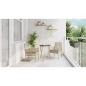Preview: 3-teiliges Garten Bistro Set mit Kissen Beige Poly Rattan