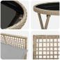 Preview: 3-teiliges Garten Bistro Set mit Kissen Beige Poly Rattan